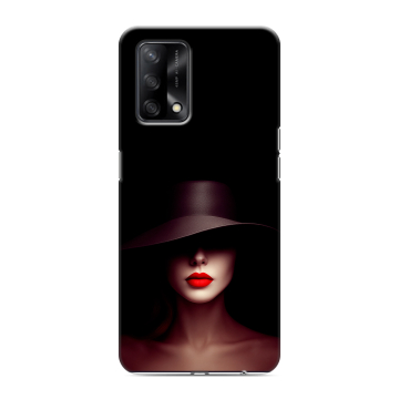 Силиконовый чехол на OPPO A74 с принтом Девушка в шляпе Силиконовый чехол на OPPO A74 с принтом Девушка в шляпе