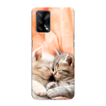 Силиконовый чехол на OPPO A74 с принтом Котята Силиконовый чехол на OPPO A74 с принтом Котята