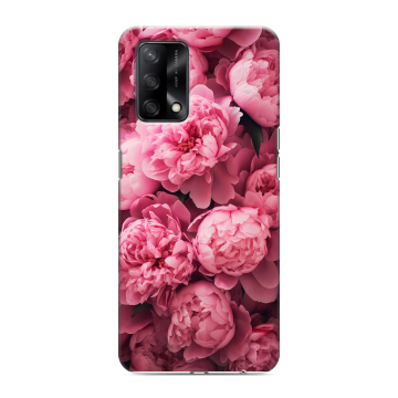 Силиконовый чехол на OPPO A74 с принтом цветы пионы Силиконовый чехол на OPPO A74 с принтом цветы пионы