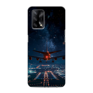 Силиконовый чехол на OPPO A74 с принтом самолет Силиконовый чехол на OPPO A74 с принтом самолет