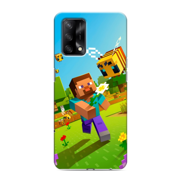 Силиконовый чехол на OPPO A74 с принтом Майнкрафт Minecraft Силиконовый чехол на OPPO A74 с принтом Майнкрафт Minecraft