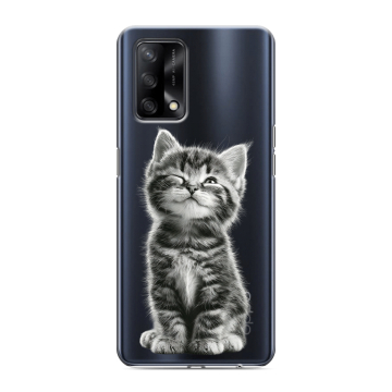 Силиконовый чехол на OPPO A74 с принтом Котенок Силиконовый чехол на OPPO A74 с принтом Котенок