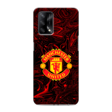 Силиконовый чехол на OPPO A74 с принтом Manchester United