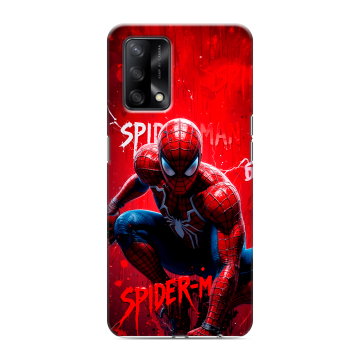 Силиконовый чехол на OPPO A74 с принтом Spiderman Человек паук
