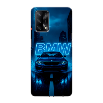 Силиконовый чехол на OPPO A74 с принтом BMW БМВ