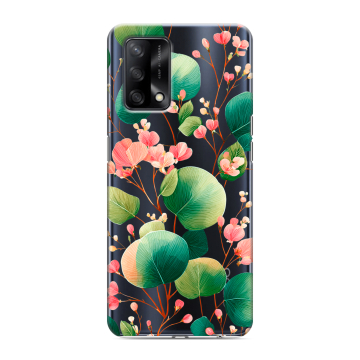 Силиконовый чехол на OPPO A74 с принтом женский