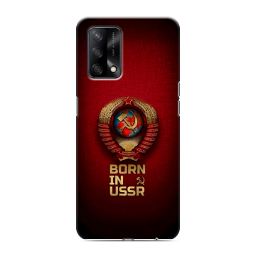 Силиконовый чехол на OPPO A74 с принтом Флаг Герб СССР