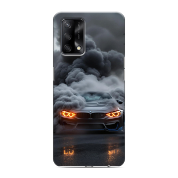 Силиконовый чехол на OPPO A74 с принтом BMW БМВ