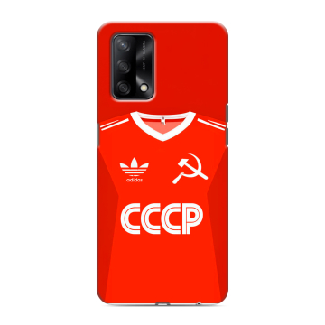 Силиконовый чехол на OPPO A74 с принтом Флаг Герб СССР