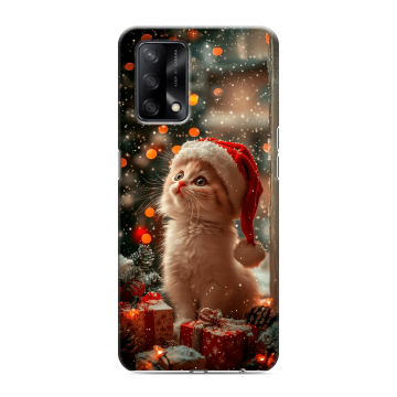 Силиконовый чехол на OPPO A74 с принтом Новый год