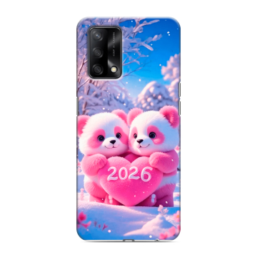 Силиконовый чехол на OPPO A74 с принтом Новый год