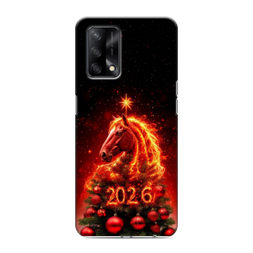 Силиконовый чехол на OPPO A74 с принтом Новый год