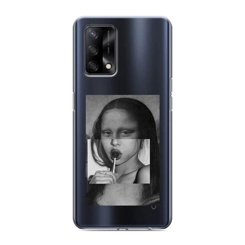 Силиконовый чехол на OPPO A74 с принтом Мона Лиза Силиконовый чехол на OPPO A74 с принтом Мона Лиза
