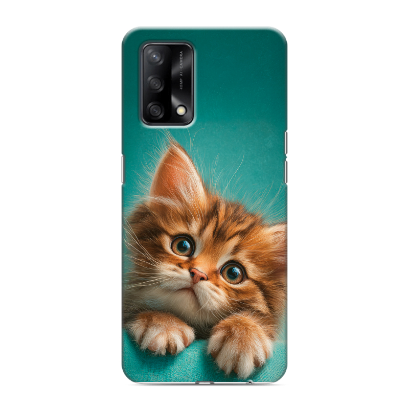 Силиконовый чехол на OPPO A74 с принтом котенок Силиконовый чехол на OPPO A74 с принтом котенок