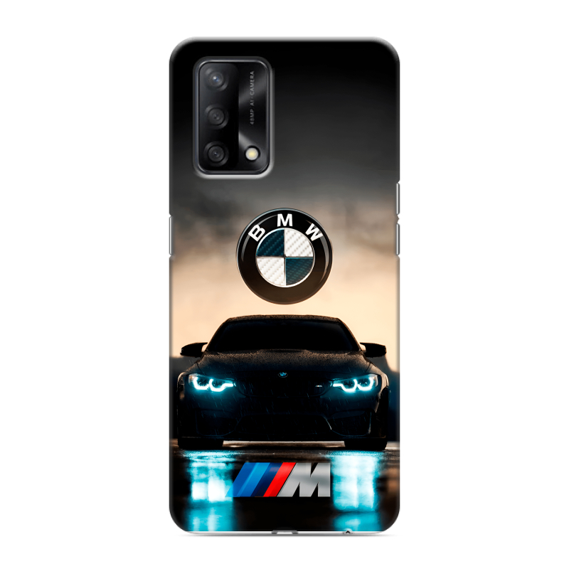 Силиконовый противоударный чехол на OPPO A74 с принтом БМВ BMW Силиконовый противоударный чехол на OPPO A74 с принтом БМВ BMW