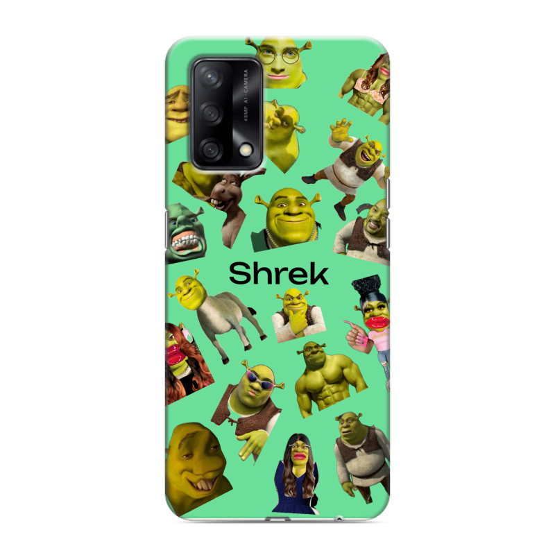 Силиконовый противоударный чехол на OPPO A74 с принтом Шрек Shrek Силиконовый противоударный чехол на OPPO A74 с принтом Шрек Shrek