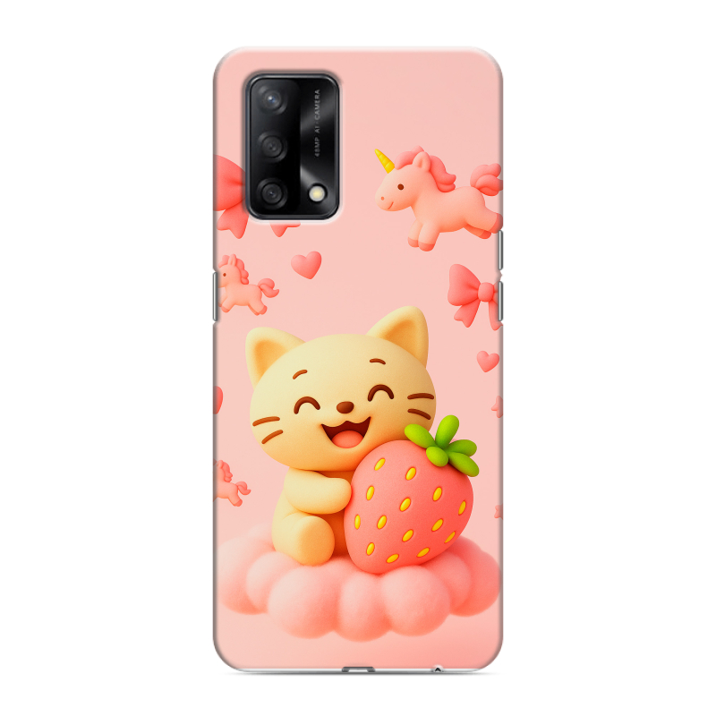 Силиконовый противоударный чехол на OPPO A74 с принтом для девочек Силиконовый противоударный чехол на OPPO A74 с принтом для девочек