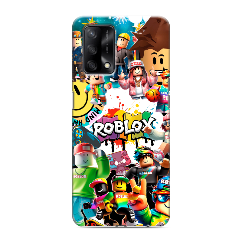 Силиконовый чехол на OPPO A74 с принтом Roblox Роблокс Силиконовый чехол на OPPO A74 с принтом Roblox Роблокс