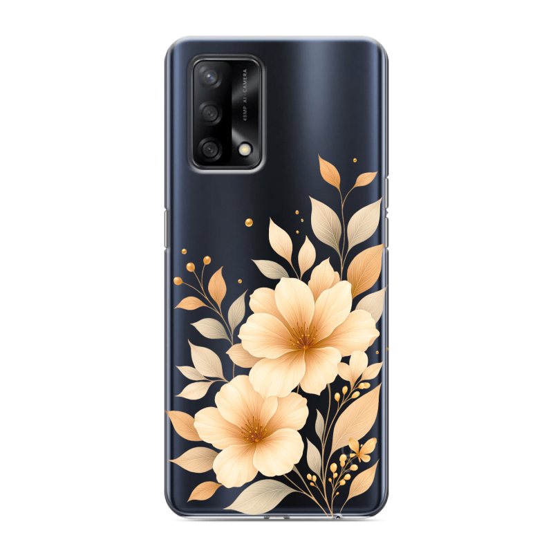Силиконовый противоударный чехол на OPPO A74 с принтом для девушки Силиконовый противоударный чехол на OPPO A74 с принтом для девушки