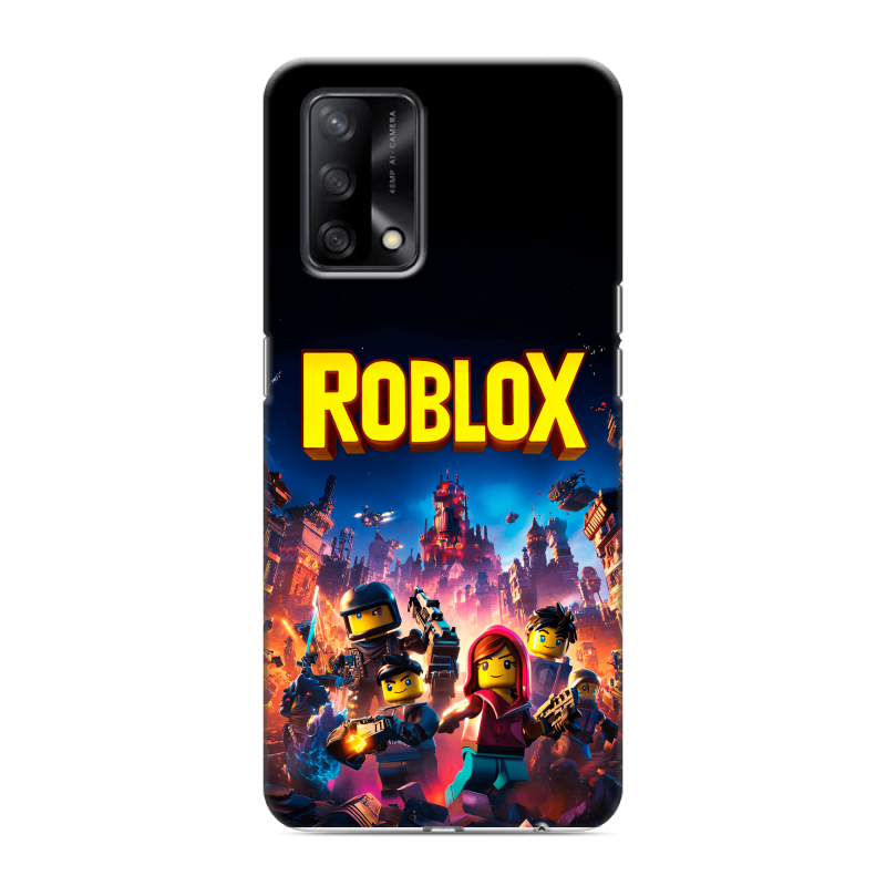 Силиконовый противоударный чехол на OPPO A74 с принтом Roblox Роблокс Силиконовый противоударный чехол на OPPO A74 с принтом Roblox Роблокс