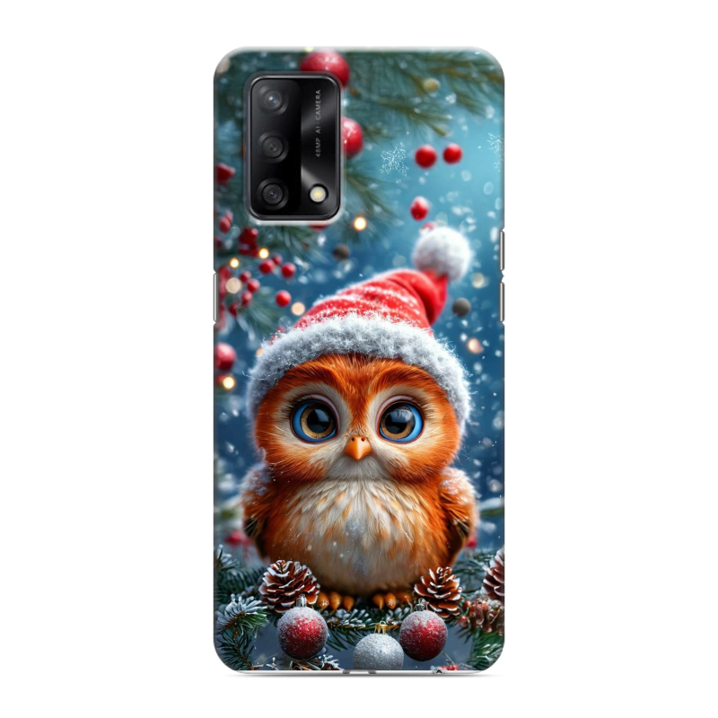 Силиконовый чехол на OPPO A74 с принтом Новый год Силиконовый чехол на OPPO A74 с принтом Новый год