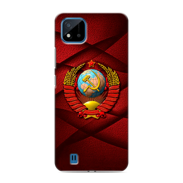 Силиконовый чехол на Realme C11 (2021) с принтом Герб СССР Силиконовый чехол на Realme C11 (2021) с принтом Герб СССР