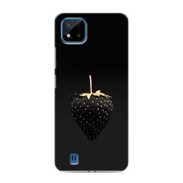 Силиконовый чехол на Realme C11 (2021) с принтом Черная клубника Силиконовый чехол на Realme C11 (2021) с принтом Черная клубника