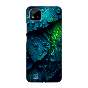 Силиконовый чехол на Realme C11 (2021) с принтом Листья Силиконовый чехол на Realme C11 (2021) с принтом Листья