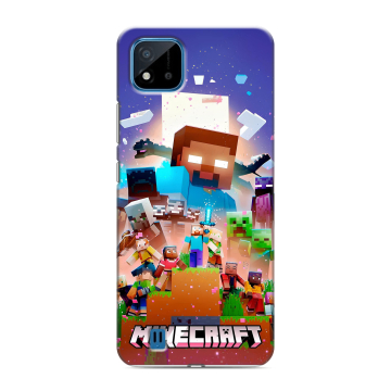Силиконовый чехол на Realme C11 (2021) с принтом Майнкрафт Minecraft Силиконовый чехол на Realme C11 (2021) с принтом Майнкрафт Minecraft