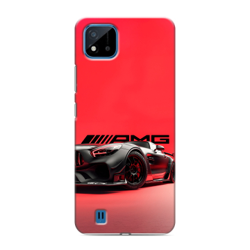 Силиконовый чехол на Realme C11 (2021) с принтом Мерседес Mercedes AMG