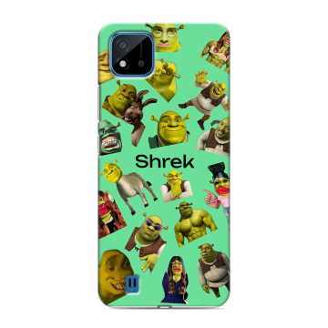Силиконовый чехол на Realme C11 (2021) с принтом Шрек Shrek