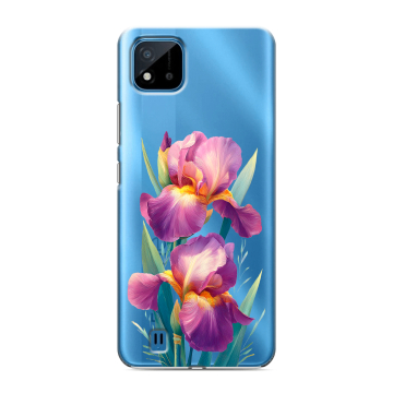 Силиконовый чехол на Realme C11 (2021) с принтом Цветы орхидеи