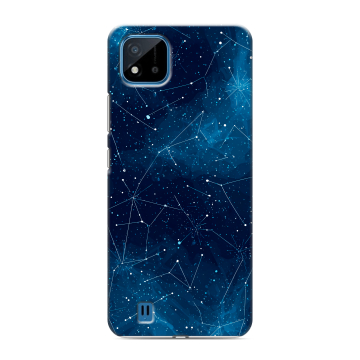 Силиконовый чехол на Realme C11 (2021) с принтом Космос звезды