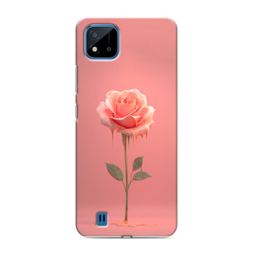 Силиконовый чехол на Realme C11 (2021) с принтом Розовая роза