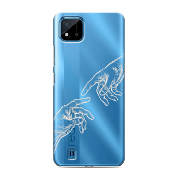 Силиконовый чехол на Realme C11 (2021) с принтом Сотворение мира
