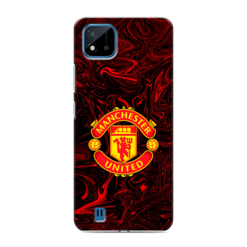 Силиконовый чехол на Realme C11 (2021) с принтом Manchester United