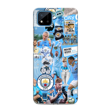 Силиконовый чехол на Realme C11 (2021) с принтом Man City Манчестер Сити