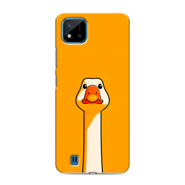 Силиконовый чехол на Realme C11 (2021) с принтом Смешная утка