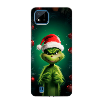 Силиконовый чехол на Realme C11 (2021) с принтом Гринч Новый год Рождество