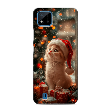 Силиконовый чехол на Realme C11 (2021) с принтом Новый год