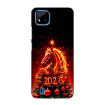 Силиконовый чехол на Realme C11 (2021) с принтом Новый год