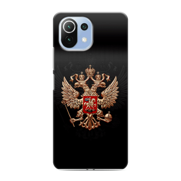 Силиконовый чехол на Xiaomi Mi 11 Lite с принтом Герб России Силиконовый чехол на Xiaomi Mi 11 Lite с принтом Герб России