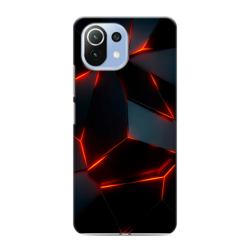 Силиконовый чехол на Xiaomi Mi 11 Lite с принтом Яркие абстракции Силиконовый чехол на Xiaomi Mi 11 Lite с принтом Яркие абстракции