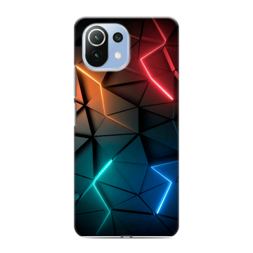 Силиконовый чехол на Xiaomi Mi 11 Lite с принтом Абстракция неон Силиконовый чехол на Xiaomi Mi 11 Lite с принтом Абстракция неон