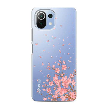 Силиконовый чехол на Xiaomi Mi 11 Lite с принтом Ветка сакуры Силиконовый чехол на Xiaomi Mi 11 Lite с принтом Ветка сакуры