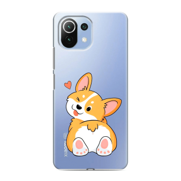 Силиконовый чехол на Xiaomi Mi 11 Lite с принтом Корги Силиконовый чехол на Xiaomi Mi 11 Lite с принтом Корги