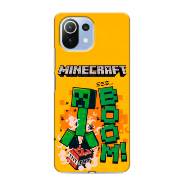 Силиконовый чехол на Xiaomi Mi 11 Lite с принтом Майнкрафт Minecraft Силиконовый чехол на Xiaomi Mi 11 Lite с принтом Майнкрафт Minecraft