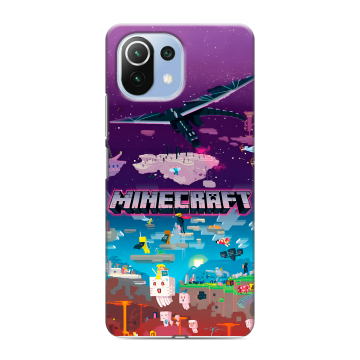 Силиконовый чехол на Xiaomi Mi 11 Lite с принтом Майнкрафт Minecraft Силиконовый чехол на Xiaomi Mi 11 Lite с принтом Майнкрафт Minecraft