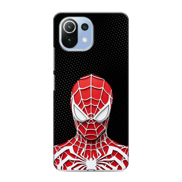 Силиконовый чехол на Xiaomi Mi 11 Lite с принтом человек паук spiderman Силиконовый чехол на Xiaomi Mi 11 Lite с принтом человек паук spiderman