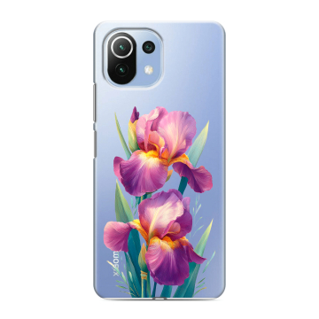 Силиконовый чехол на Xiaomi Mi 11 Lite с принтом Цветы орхидеи Силиконовый чехол на Xiaomi Mi 11 Lite с принтом Цветы орхидеи